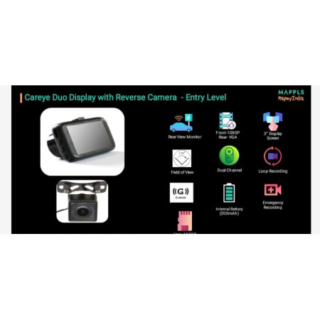 MapMyIndia Careye Duo Display with Reverse Camera - Entry Level